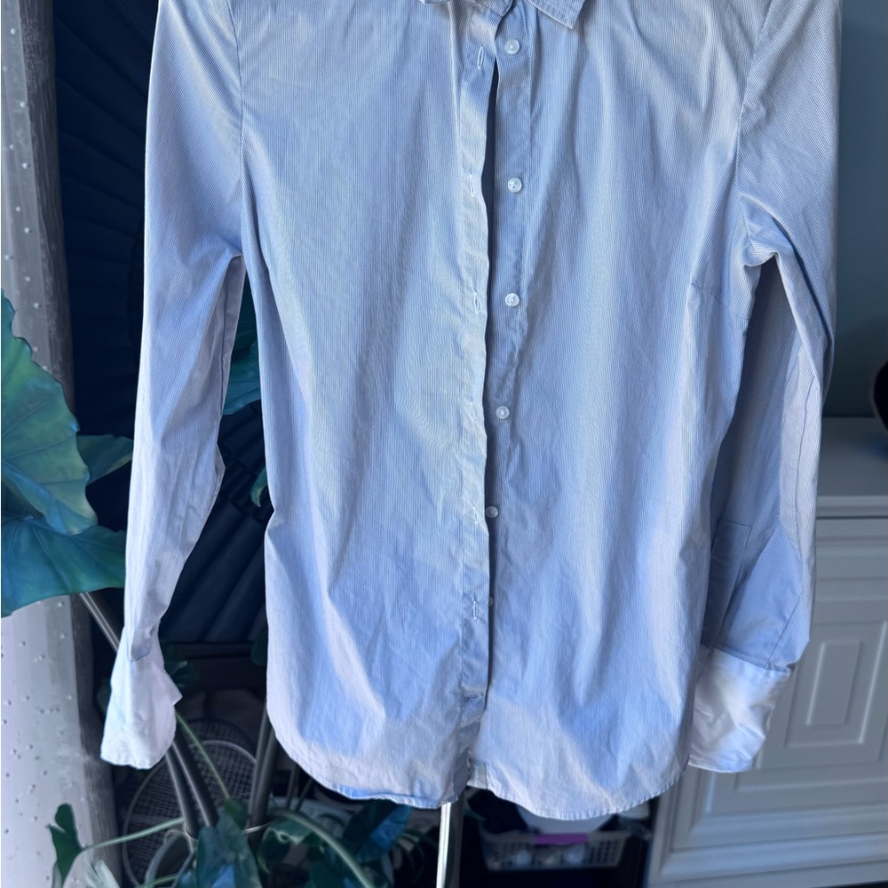 Zara Blue Dress Shirt Classic Cotton Blend